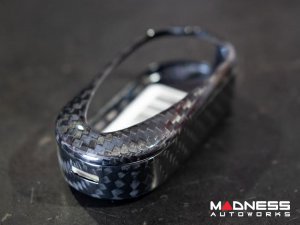 Alfa Romeo 4C Key Fob Cover - Carbon Fiber - Italian Racing Stripe Design